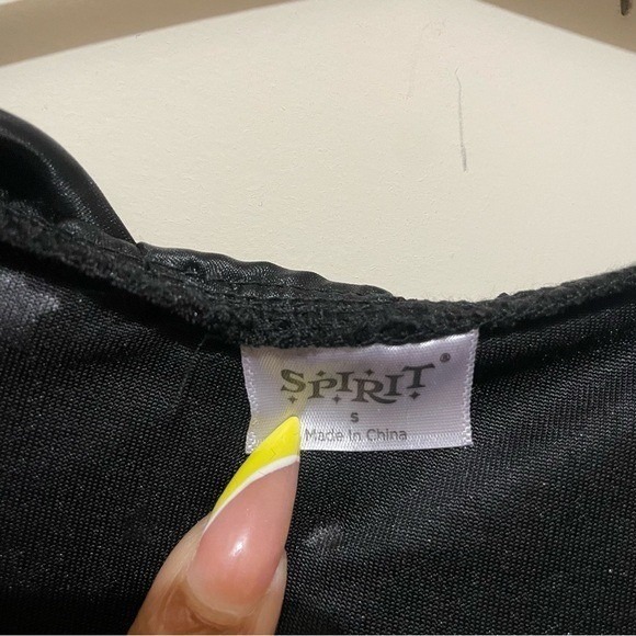 Spirit Witchy Coven Goth dress velvet bell sleeve high low Halloween costume S - Picture 10 of 11